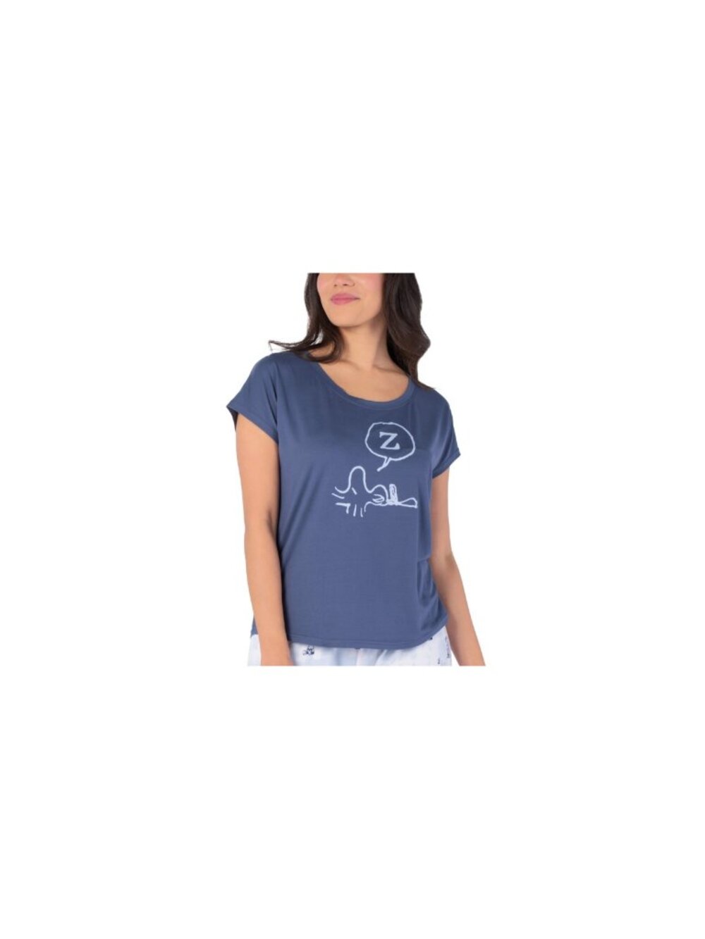 Munki Munki Women's Peanuts Party Tie-Dyed Pajama Shirt Size Medium